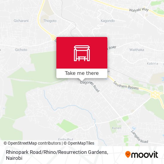 Rhinopark Road / Rhino / Resurrection Gardens map