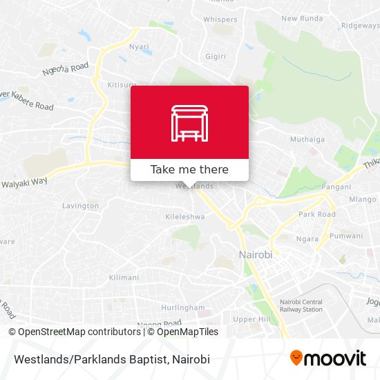 Westlands/Parklands Baptist map