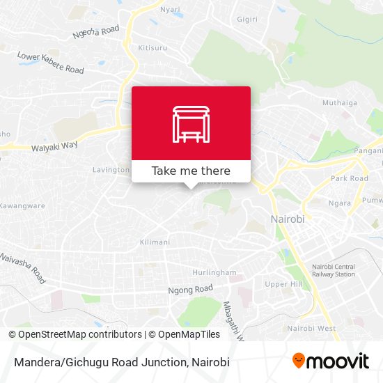 Mandera/Gichugu Road Junction map