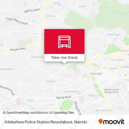 Kileleshwa Police Station / Roundabout map