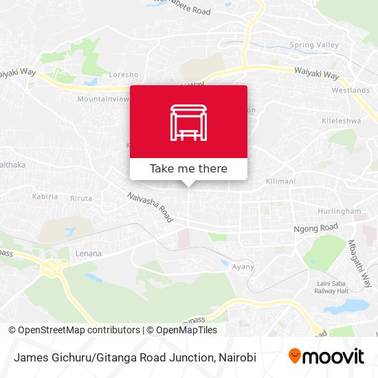 James Gichuru / Gitanga Road Junction map