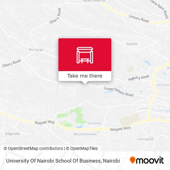 University Of Nairobi School Of Business map