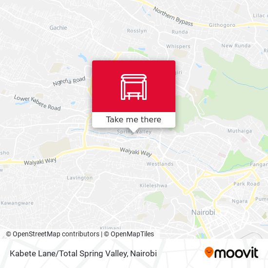 Kabete Lane / Total Spring Valley map