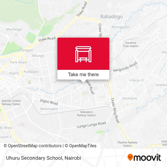 Uhuru Secondary School map