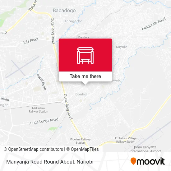 Manyanja Road Round About map