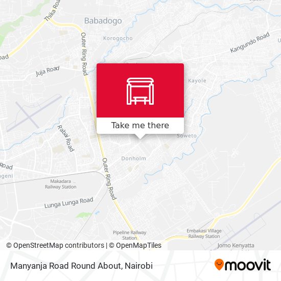 Manyanja Road Round About map
