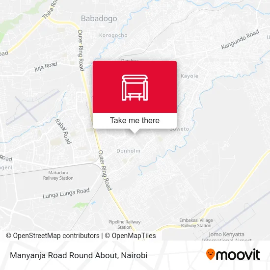 Manyanja Road Round About map