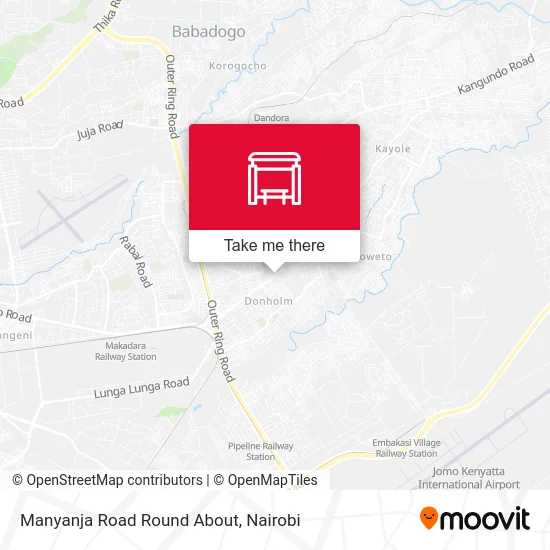 Manyanja Road Round About map