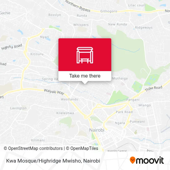 Kwa Mosque/Highridge Mwisho map
