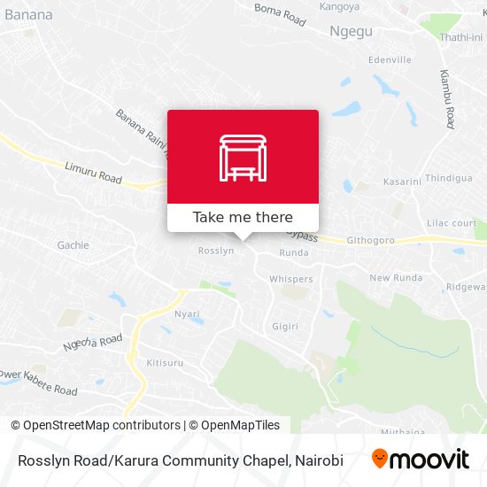 Rosslyn Road / Karura Community Chapel map