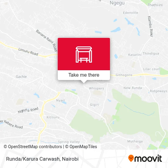 Runda/Karura Carwash map