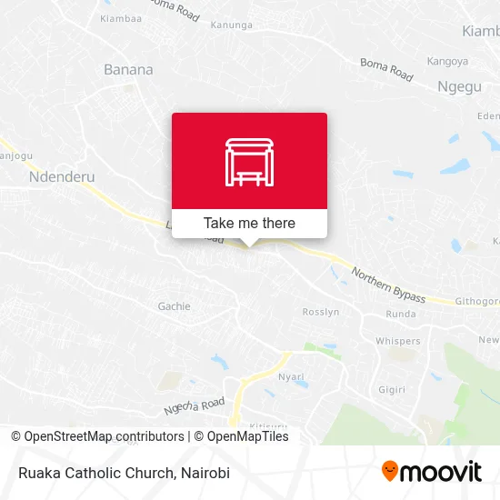 Ruaka Catholic Church map