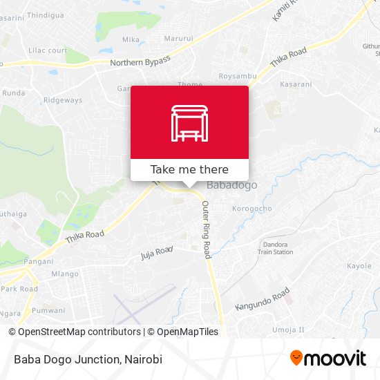 Baba Dogo Junction map