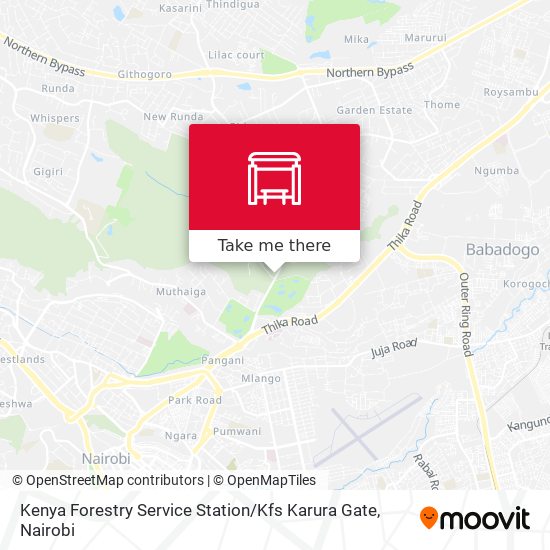 Kenya Forestry Service Station / Kfs Karura Gate map