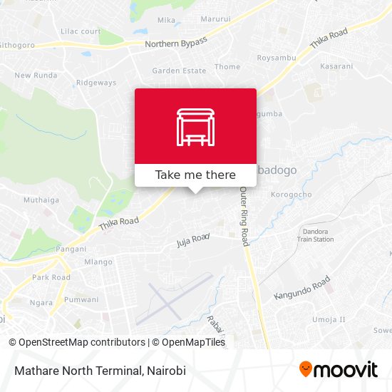Mathare North Terminal map