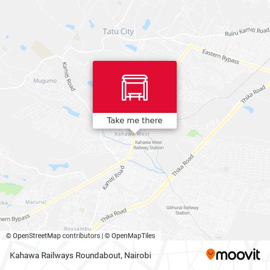 Kahawa Railways Roundabout map
