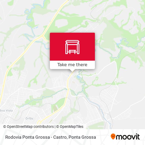 Rodovia Ponta Grossa - Castro map