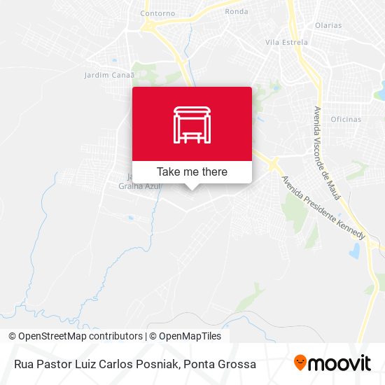 Mapa Rua Pastor Luiz Carlos Posniak