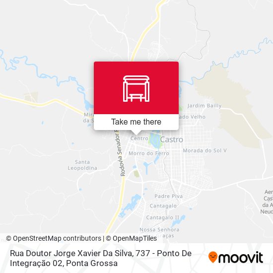 Mapa Rua Doutor Jorge Xavier Da Silva, 737 - Ponto De Integração 02