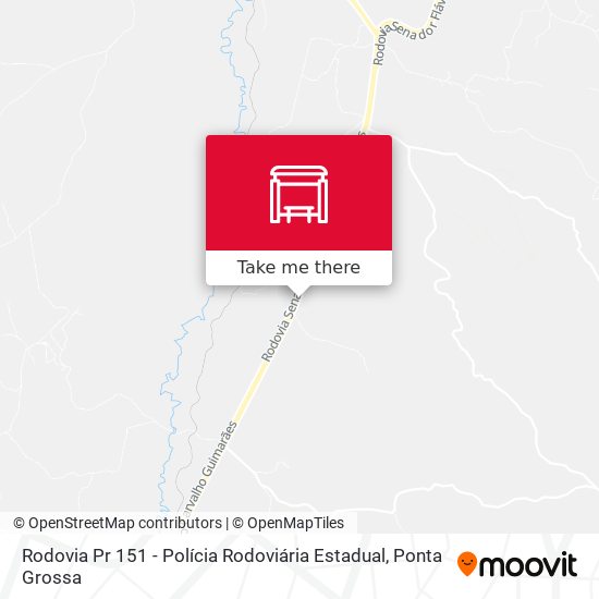 Rodovia Pr 151 - Polícia Rodoviária Estadual map