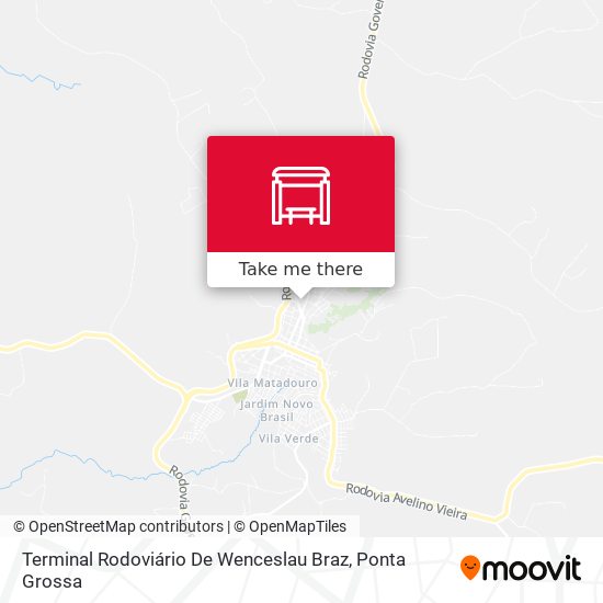 Mapa Terminal Rodoviário De Wenceslau Braz