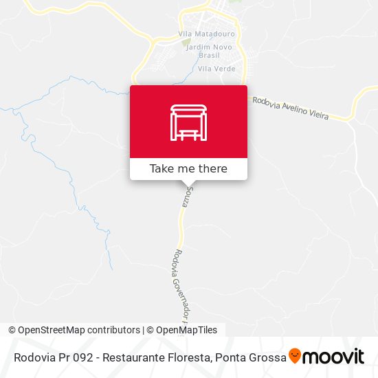 Mapa Rodovia Pr 092 - Restaurante Floresta