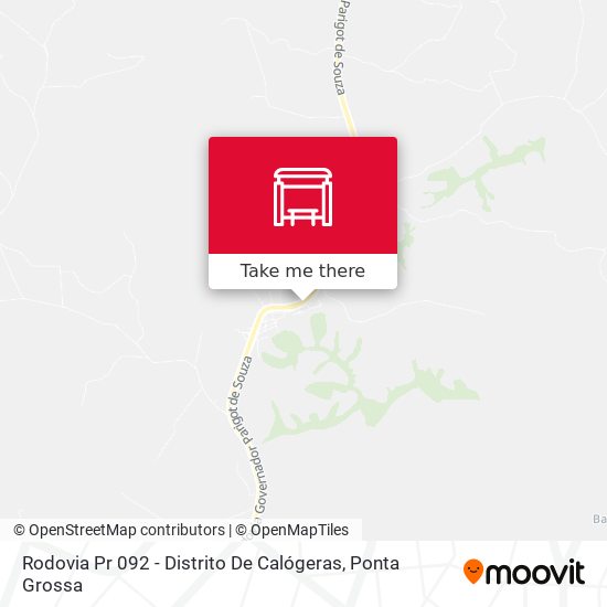 Mapa Rodovia Pr 092 - Distrito De Calógeras