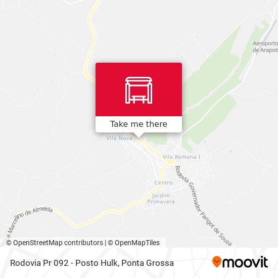 Mapa Rodovia Pr 092 - Posto Hulk