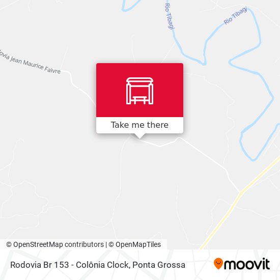 Mapa Rodovia Br 153 - Colônia Clock