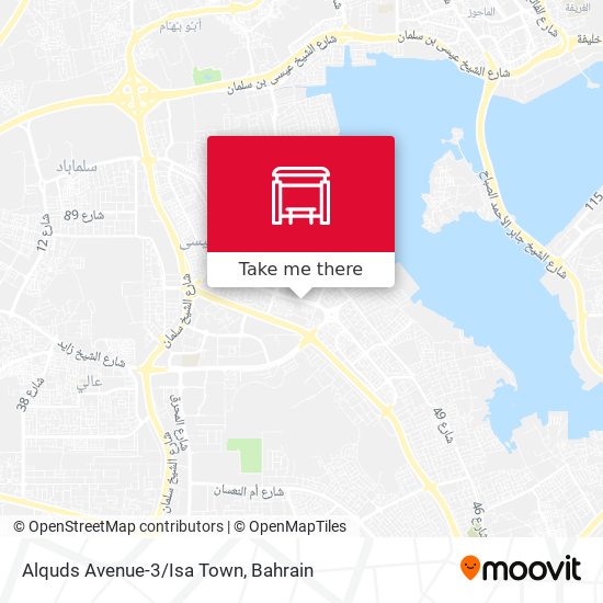 Alquds Avenue-3/Isa Town map