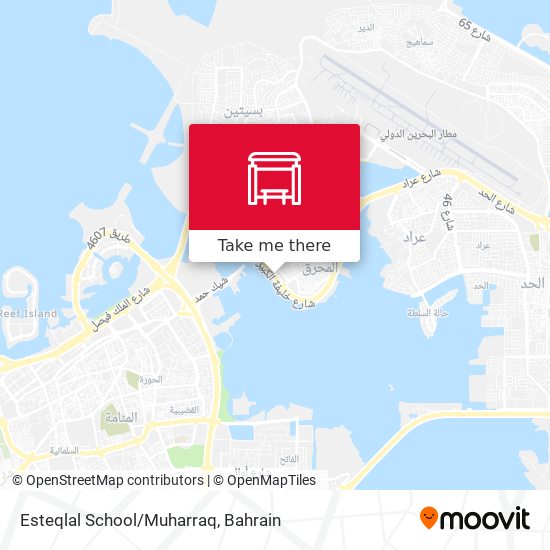 Esteqlal School/Muharraq map