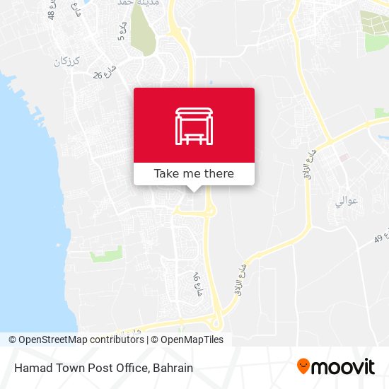 Hamad Town Post Office map