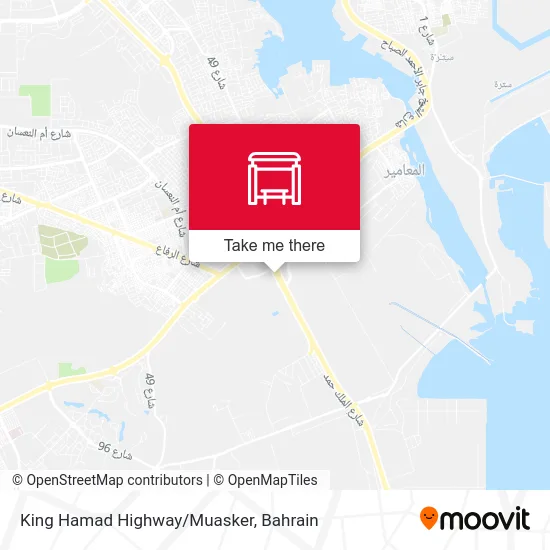 King Hamad Highway/Muasker map