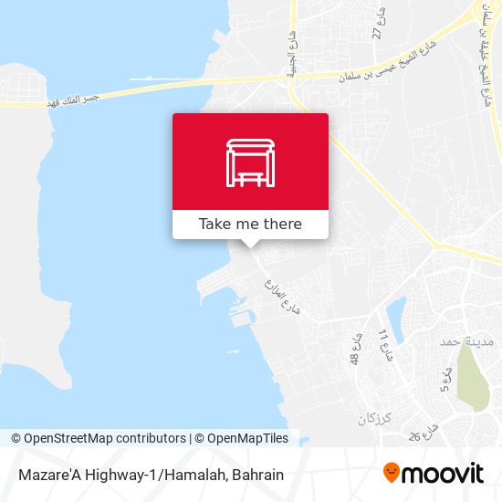 Mazare'A  Highway-1/Hamalah map