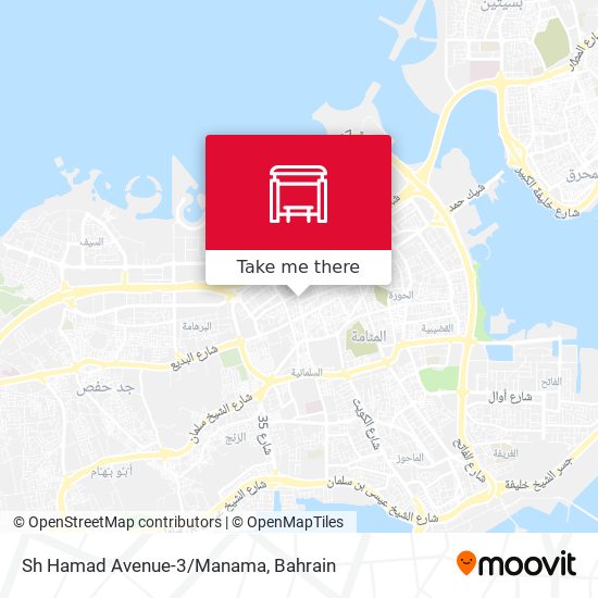Sh Hamad Avenue-3/Manama map