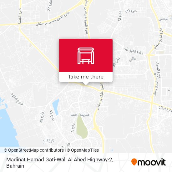 Madinat Hamad Gati-Wali Al Ahed Highway-2 map