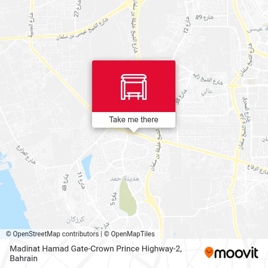 Madinat Hamad Gate-Crown Prince Highway-2 map