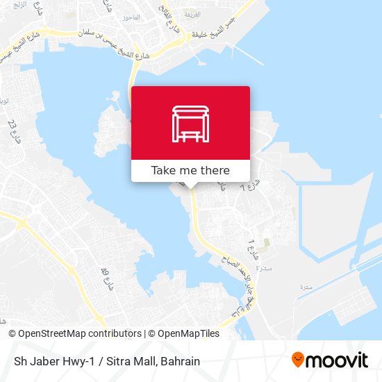 Sh Jaber Hwy-1 / Sitra Mall map