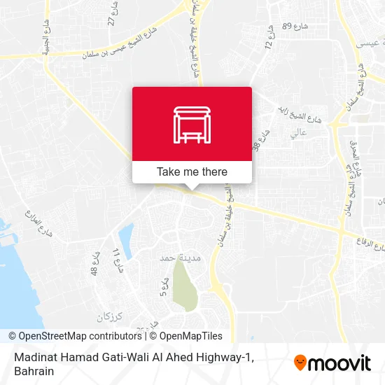 Madinat Hamad Gati-Wali Al Ahed Highway-1 map