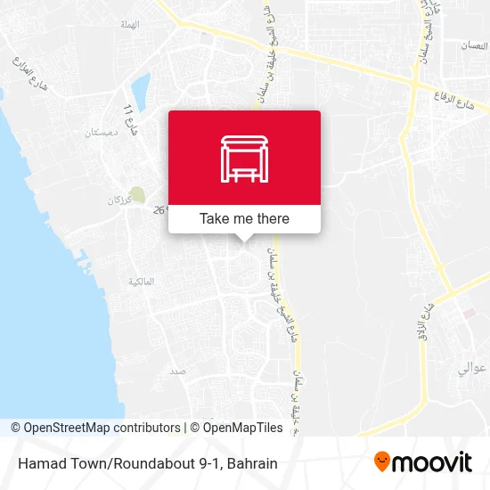 Hamad Town/Roundabout 9-1 map