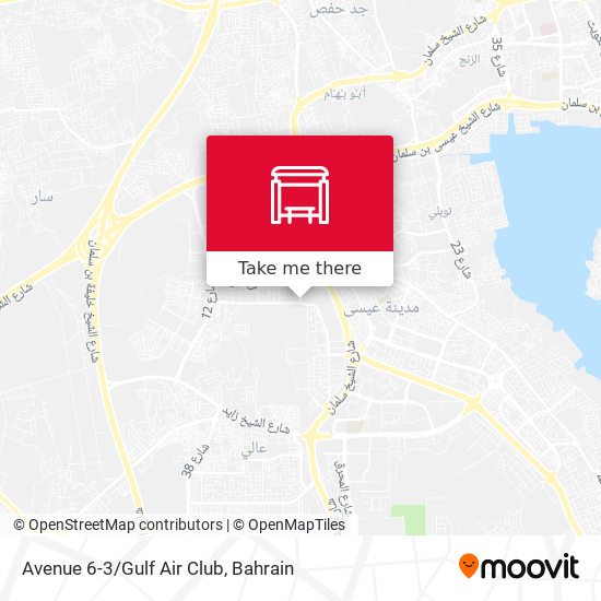 Avenue 6-3/Gulf Air Club map