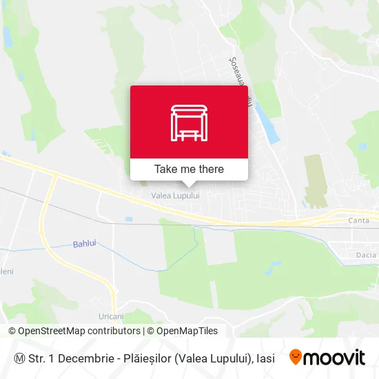 Ⓜ Str. 1 Decembrie - Plăieșilor (Valea Lupului) map