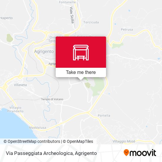 Via Passeggiata Archeologica map