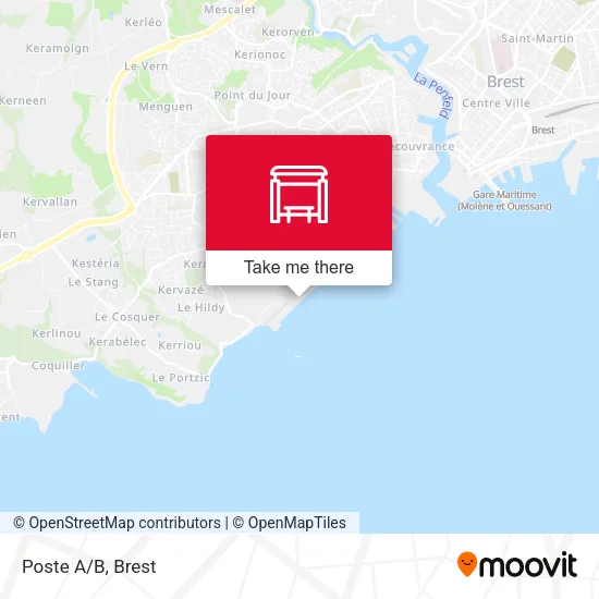 Poste A/B map