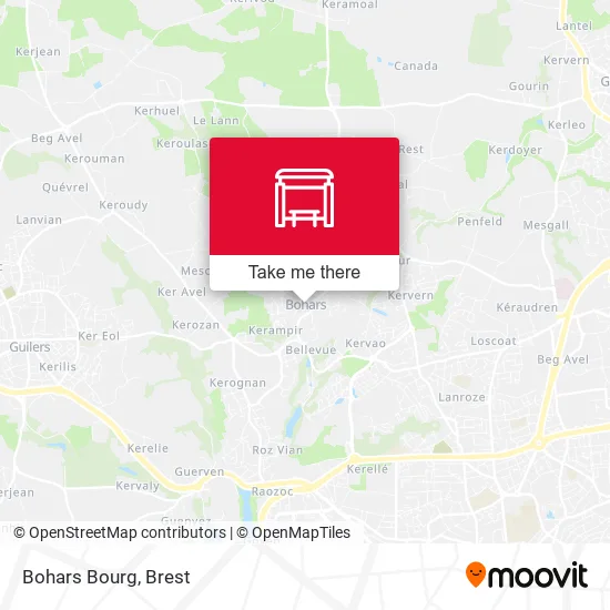 Bohars Bourg map
