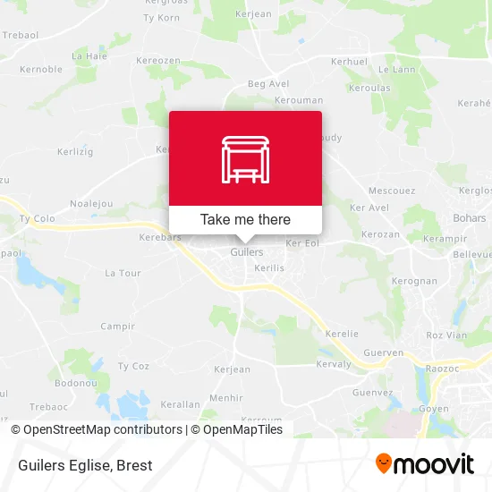 Guilers Eglise map