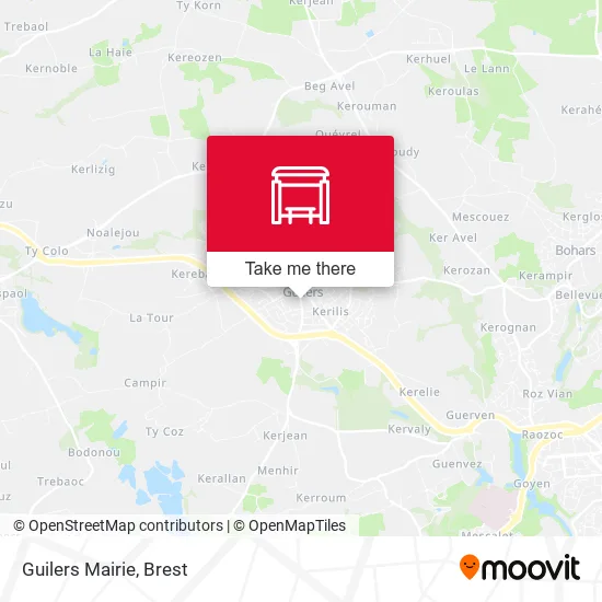 Guilers Mairie map