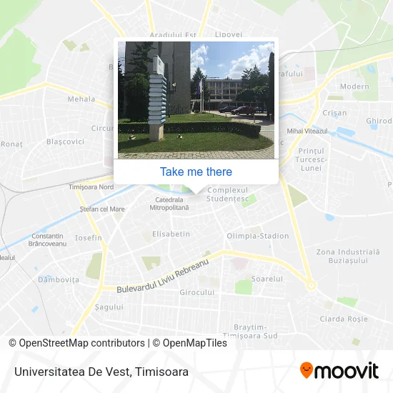 Universitatea De Vest map