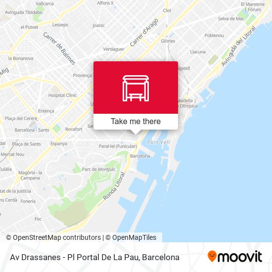 Av Drassanes - Pl Portal De La Pau map