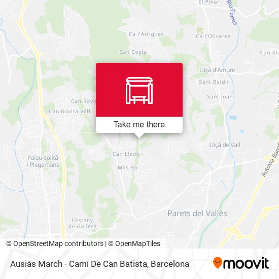 Ausiàs March - Camí De Can Batista map